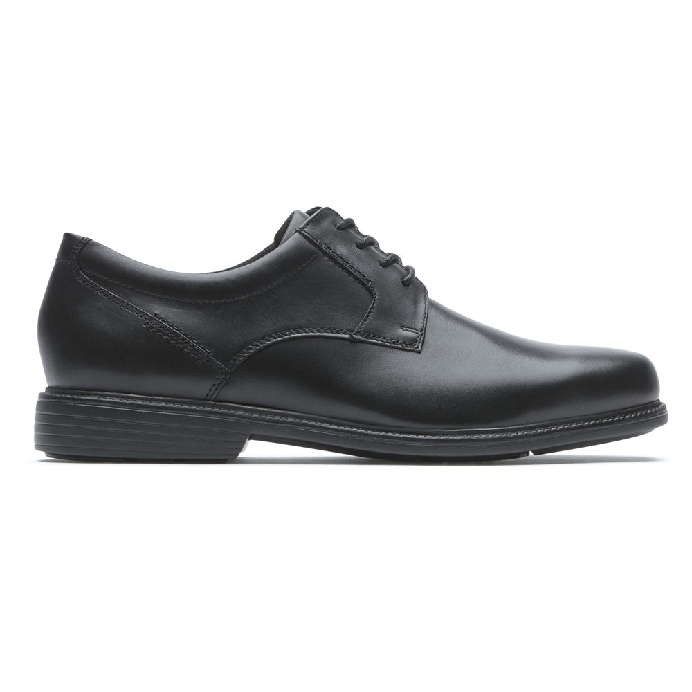 Rockport Oxfords Herre Svart - Charles Road Plain Toe - VUMR32147